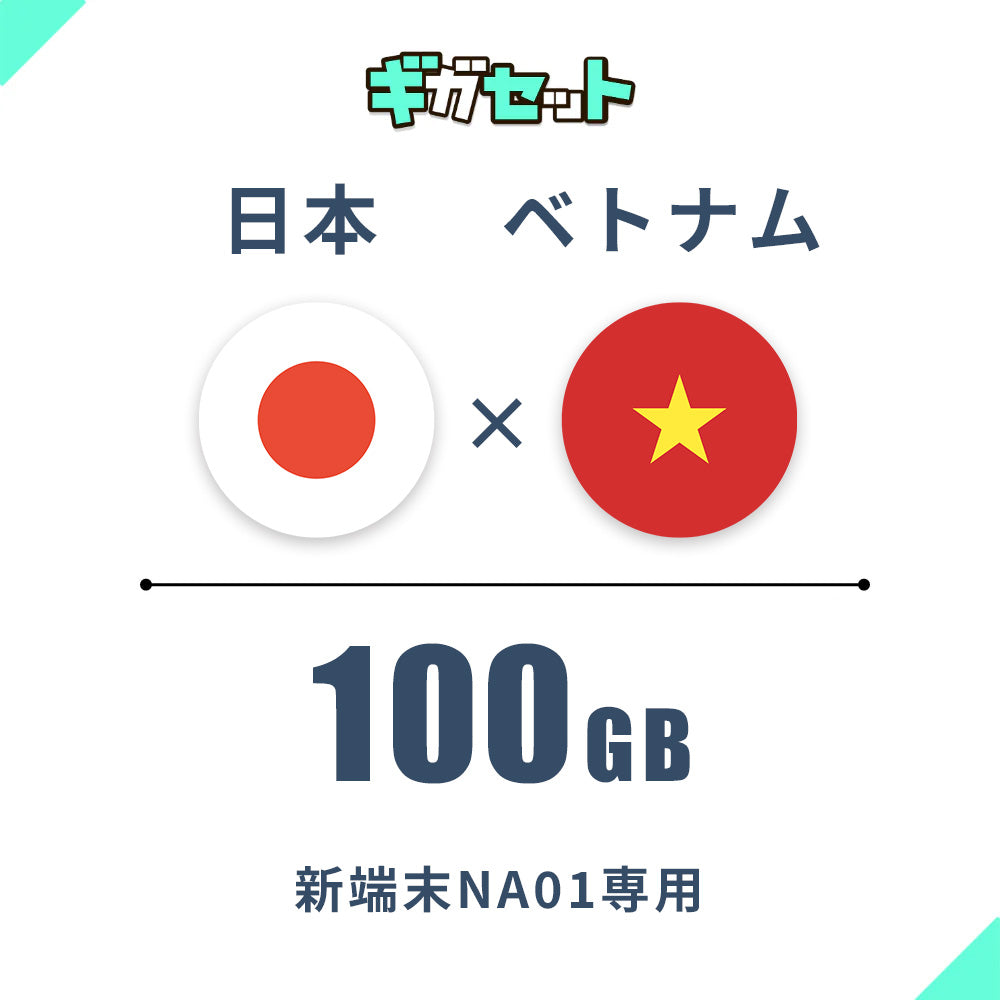 【日本×ベトナム】100ギガシェアプラン おかわり(有効期限365日)